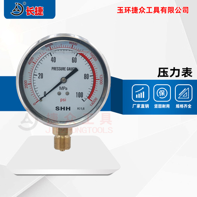 耐震压力表100Mpa 压力工作范围0~100兆帕